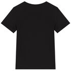 Boys Black Logo T-Shirt, 1, hi-res