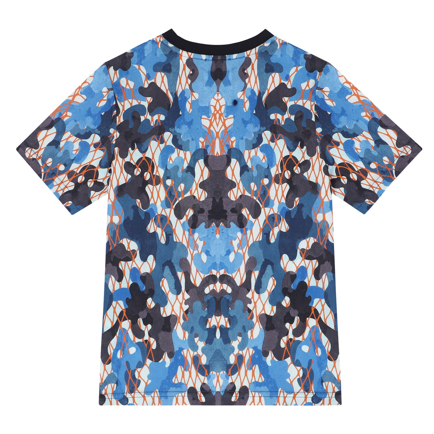 Boys Blue Logo Cotton T-Shirt, 1, hi-res