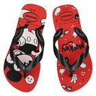 Red Disney Logo Flip Flops, 1, hi-res