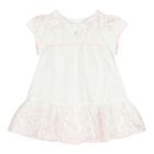 Baby Girls White & Pink Floral Dress, 1, hi-res
