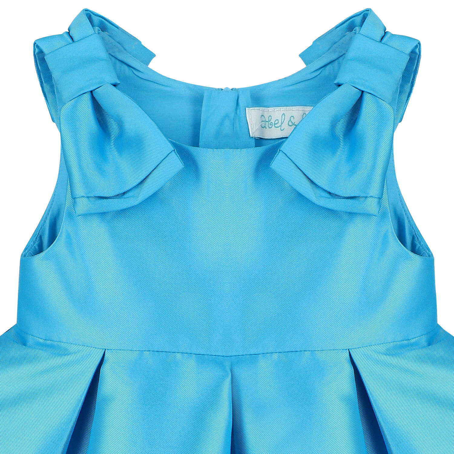 Younger Girls Blue Satin Dress, 1, hi-res image number null