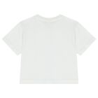 Girls White Floral T-Shirt, 1, hi-res