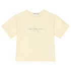 Girls Yellow Logo T-Shirt, 2, hi-res