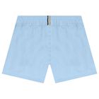 Younger Boys Blue Logo Swim Shorts, 2, hi-res