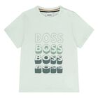 Younger Boys Green Logo T-Shirt, 4, hi-res