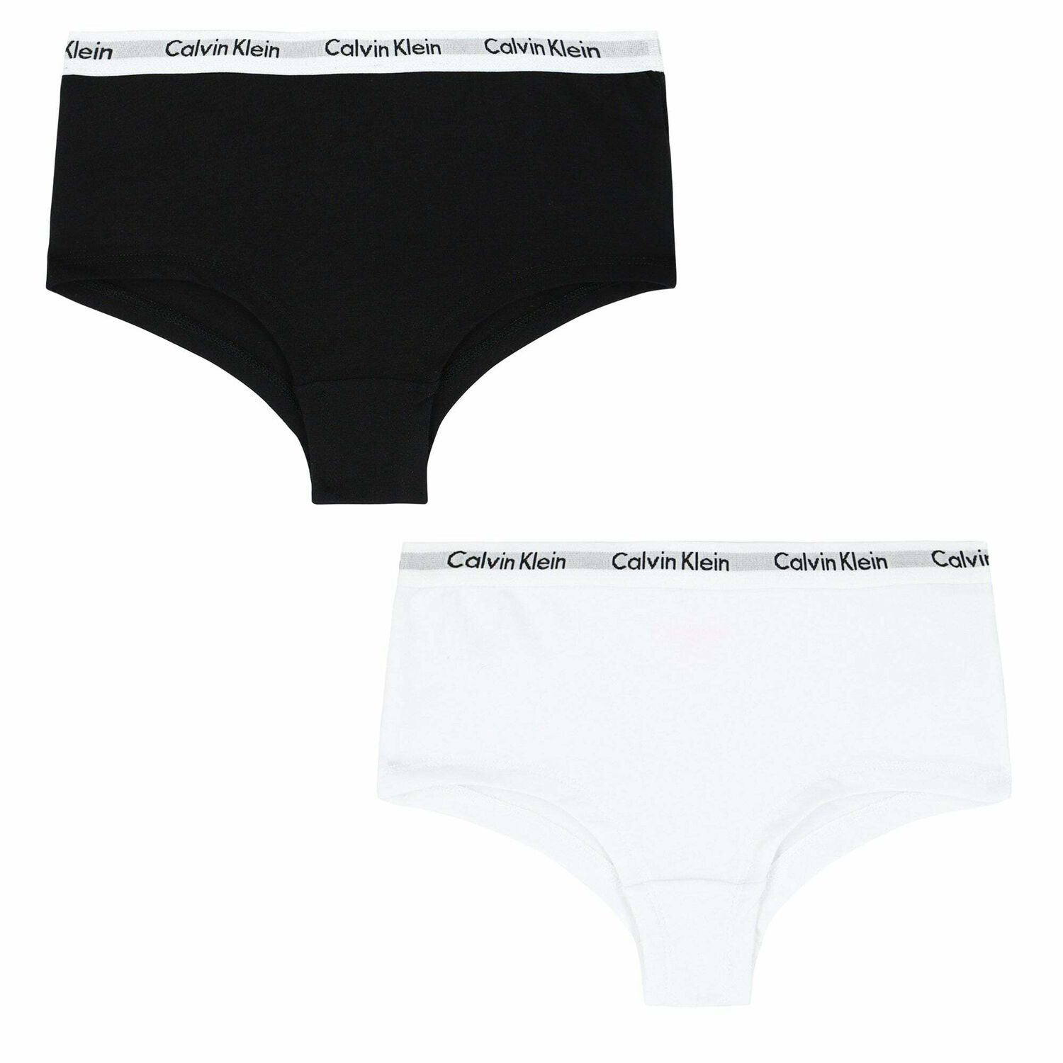 Girls Black & White Knickers (2 Pack), 1, hi-res