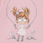 Younger Girls Pink Long Sleeve Dress, 1, hi-res