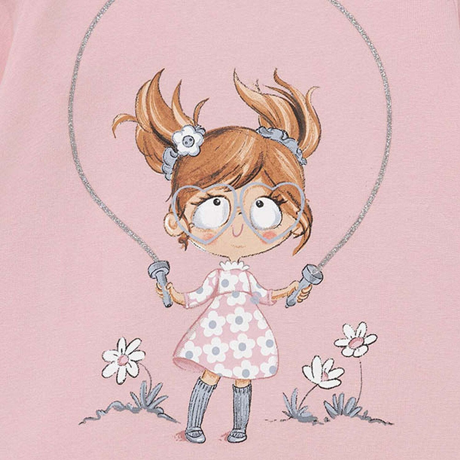 Younger Girls Pink Long Sleeve Dress, 1, hi-res image number null