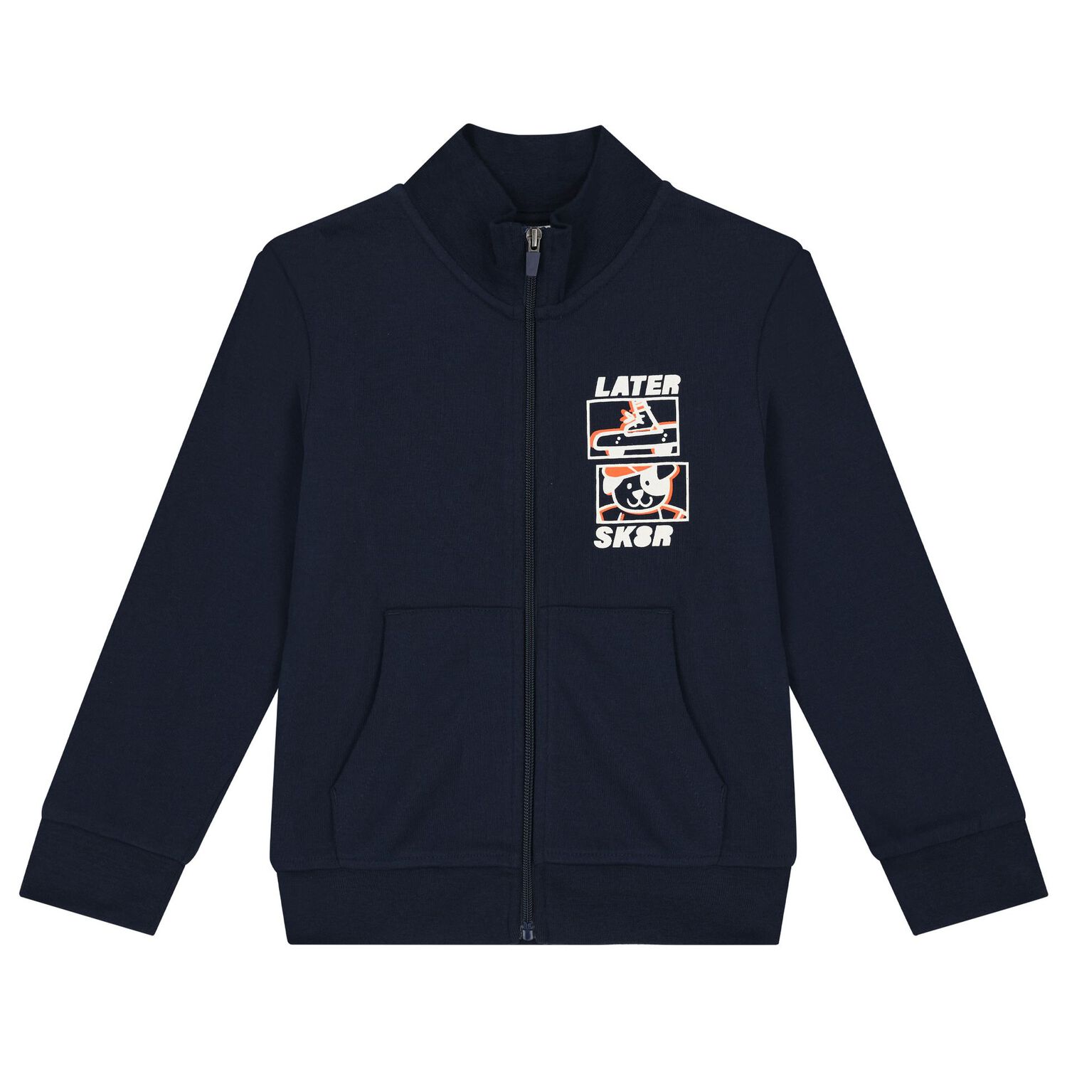 Boys Navy Blue Logo Tracksuit, 2, hi-res image number null