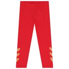 Girls Red Heart Leggings, 2, hi-res