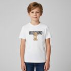 White Teddy Bear Logo T-Shirt, 1, hi-res