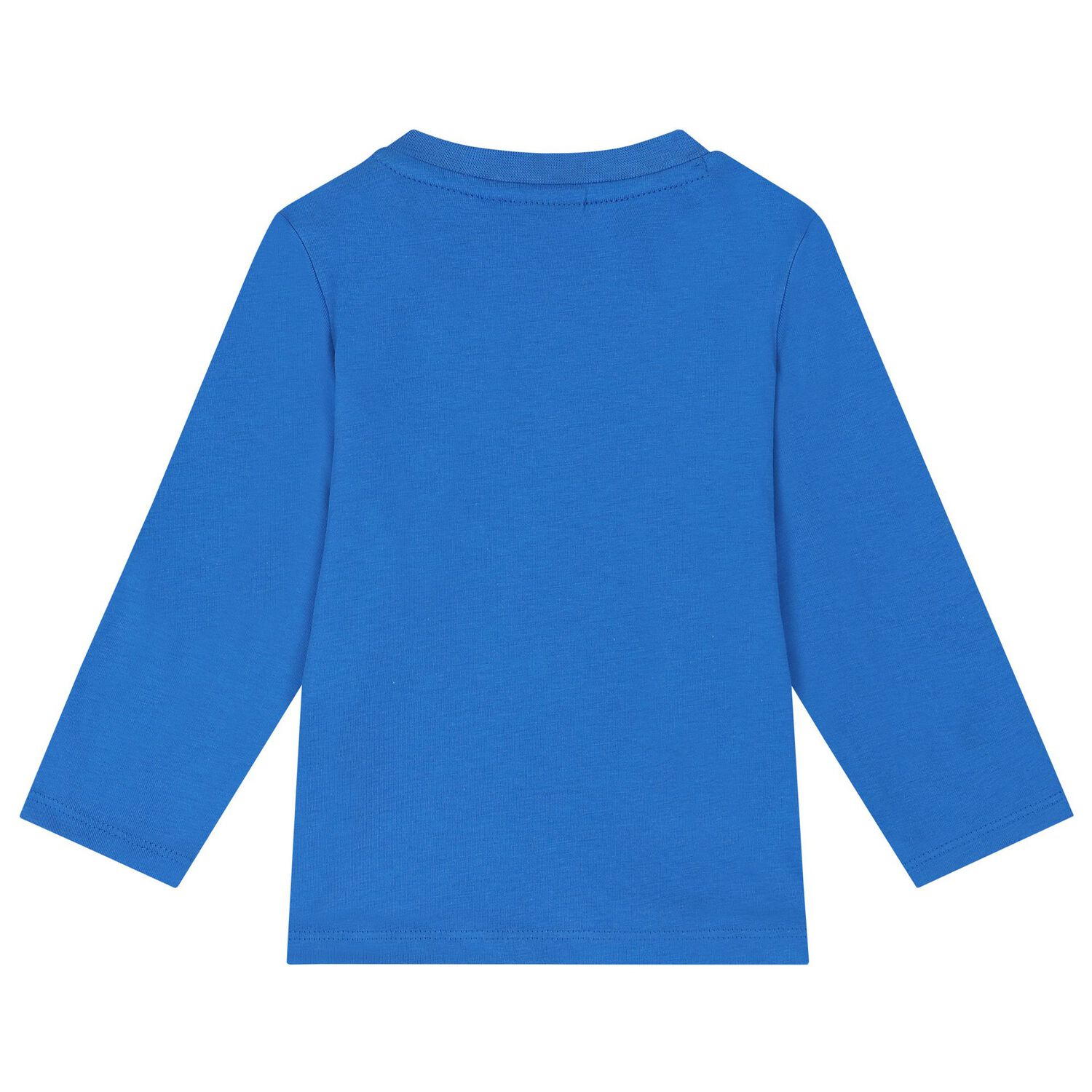 Younger Boys Blue Logo Long Sleeve Top, 3, hi-res image number null