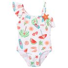 Girls White Swimsuit, 3, hi-res