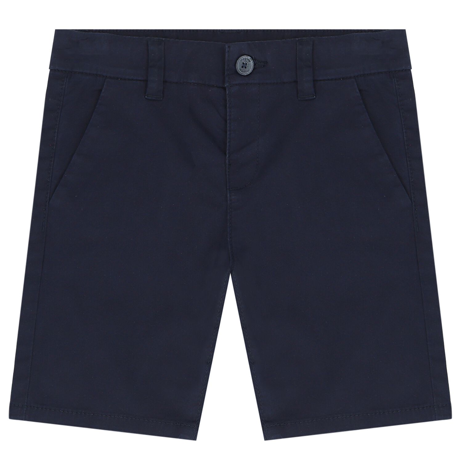 Boys Navy Blue Chino Shorts, 4, hi-res