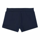 Girls Navy Logo Shorts, 1, hi-res