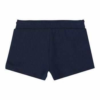 Girls Navy Logo Shorts