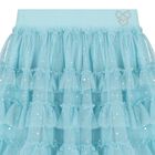 Girls Blue Embellished Tulle Skirt, 1, hi-res