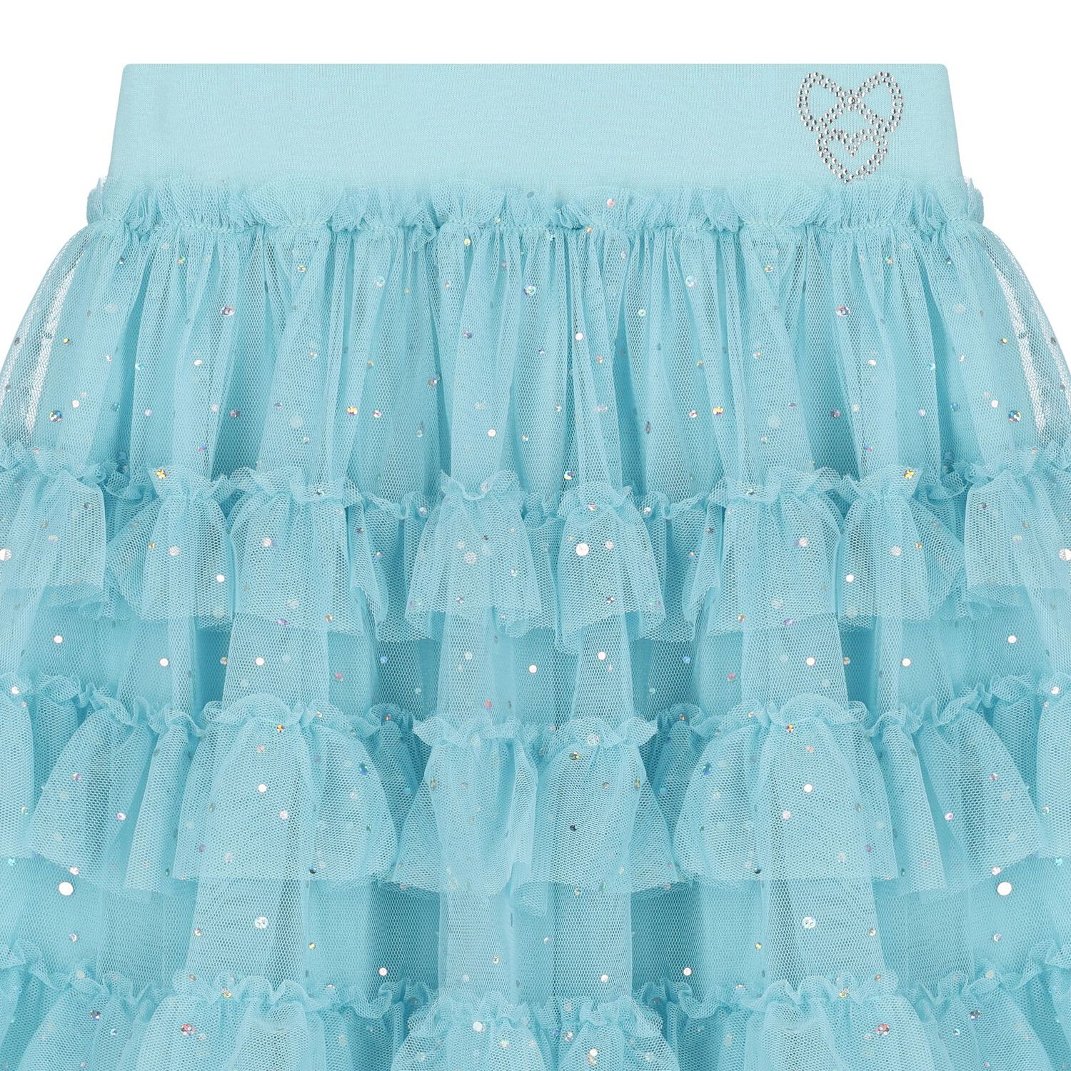 Girls Blue Embellished Tulle Skirt, 1, hi-res image number null