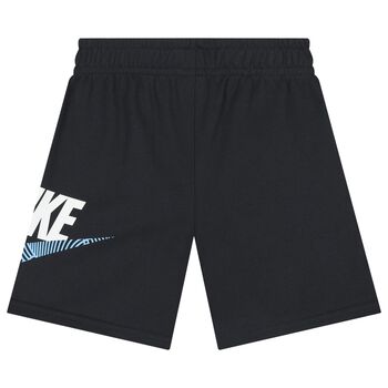 Boys Navy Blue Logo Shorts