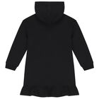 Girls Black Teddy Bear Logo Dress, 1, hi-res