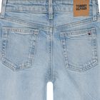 Girls Blue Flared Denim Jeans, 1, hi-res