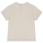 Younger Boys Navy Blue, Ivory & Beige T-Shirts (3 Pack), 2, hi-res