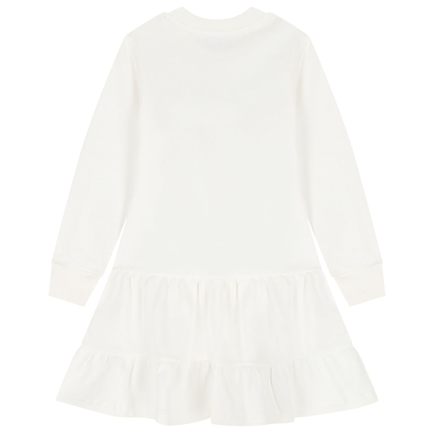 Girls White Popcorn Logo Dress, 1, hi-res