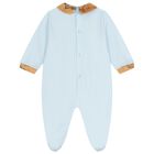 Baby Boys Blue & Beige Geo Map Babygrow Gift Set, 3, hi-res