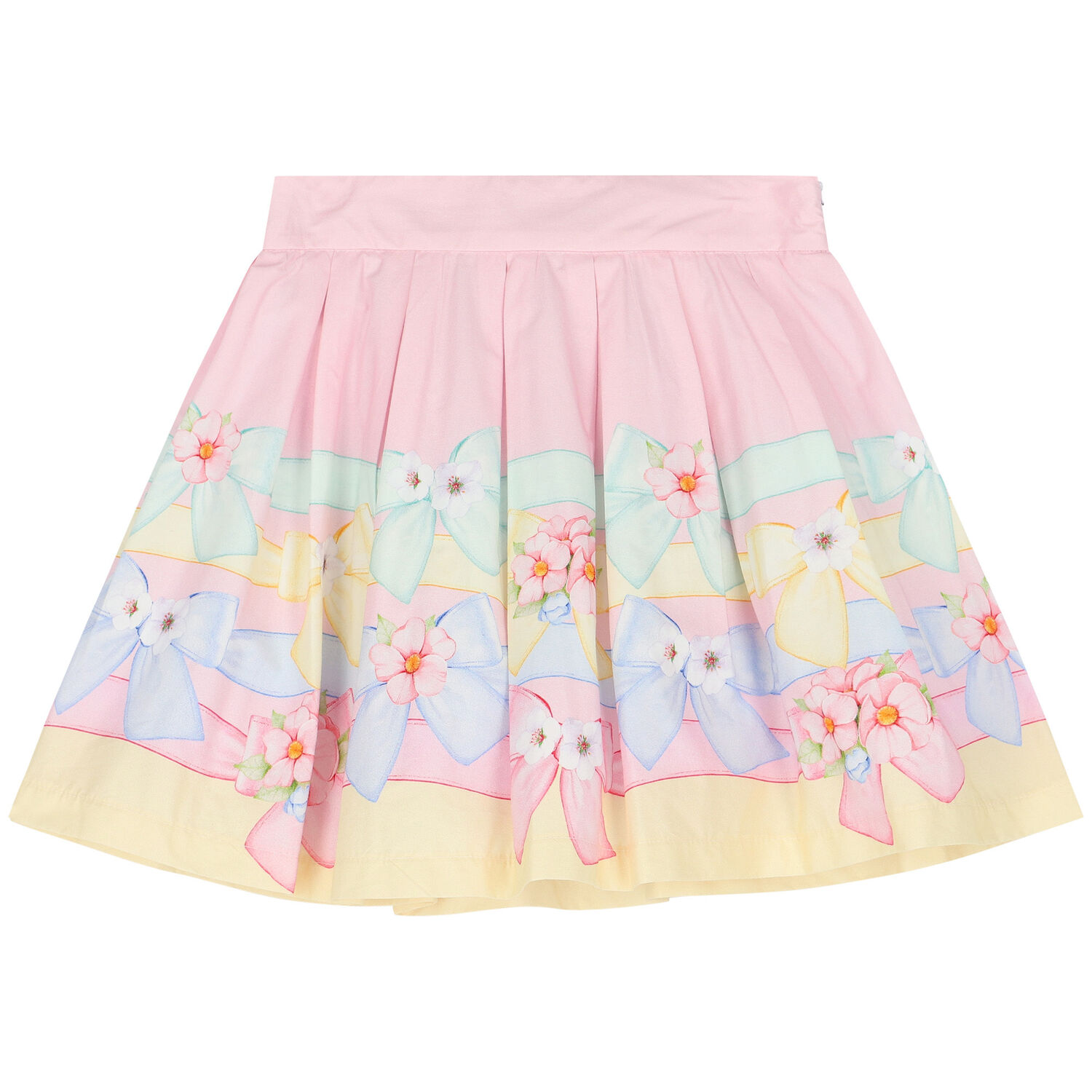 Girls Ivory & Pink Floral Skirt Set, 1, hi-res
