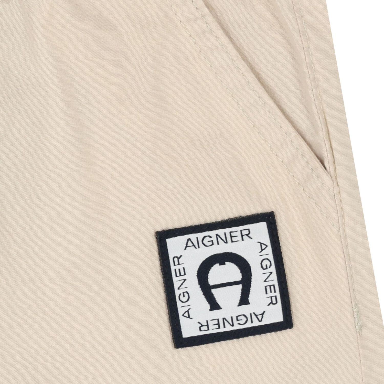 Younger Boys Beige Logo Shorts, 2, hi-res