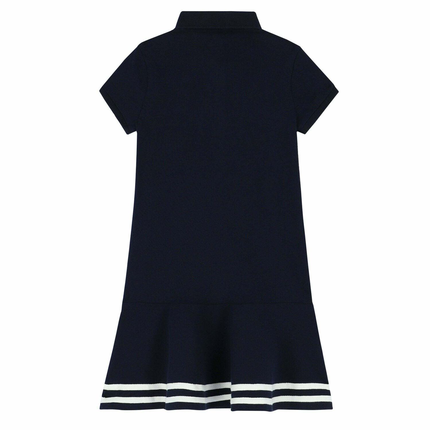 Girls Navy Blue Logo Polo Dress, 1, hi-res