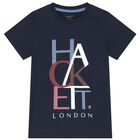 Boys Navy Blue Logo T-Shirt, 2, hi-res