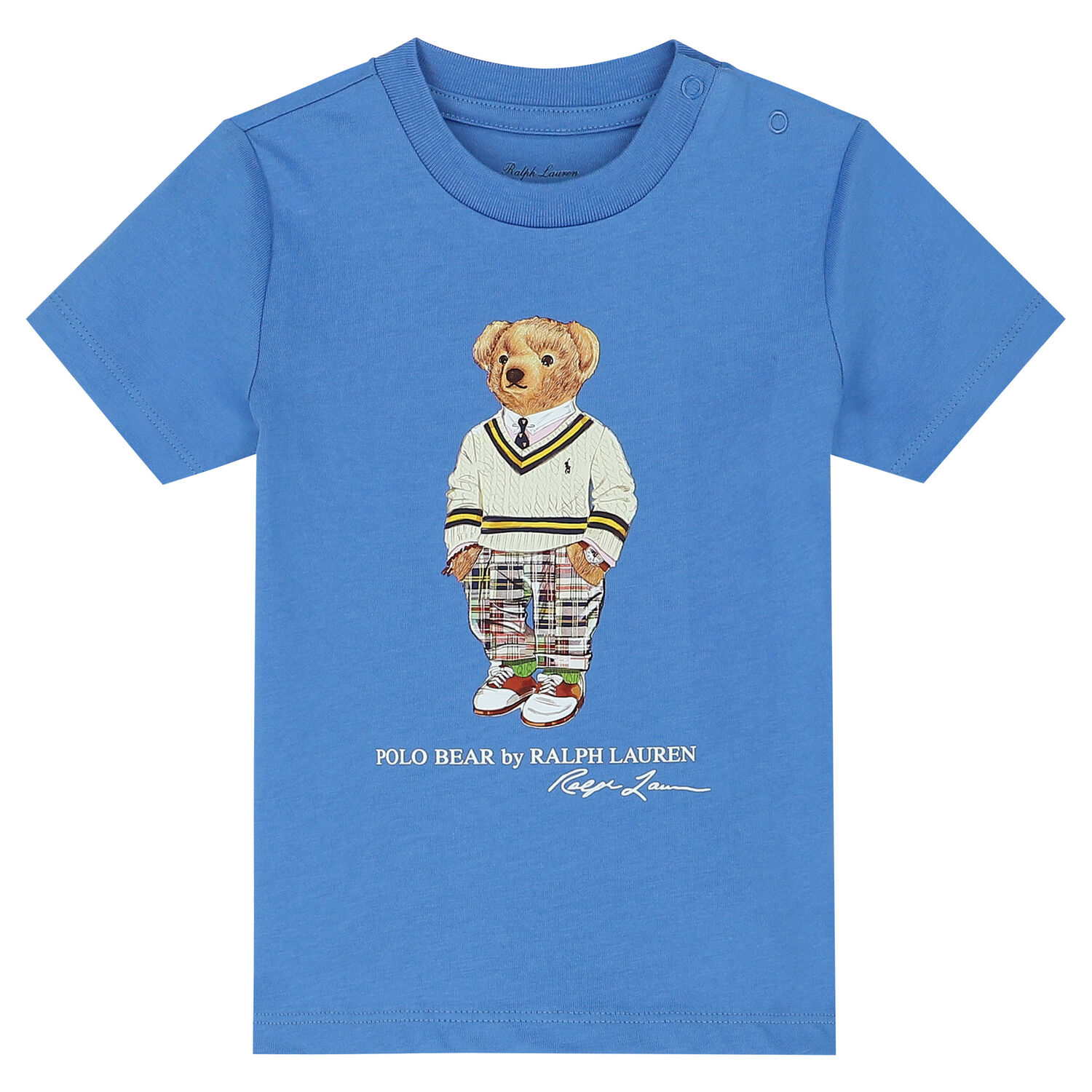 Baby Boys Blue Polo Bear T-Shirt, 2, hi-res