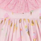 Younger Girls Pink Ice Cream Dress, 1, hi-res