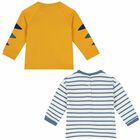 Baby Boys Ivory & Yellow T-Shirts ( 2-Pack ), 1, hi-res