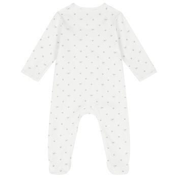 White Silver Moon Babygrow