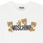 White Teddy Bear Logo T-Shirt, 1, hi-res