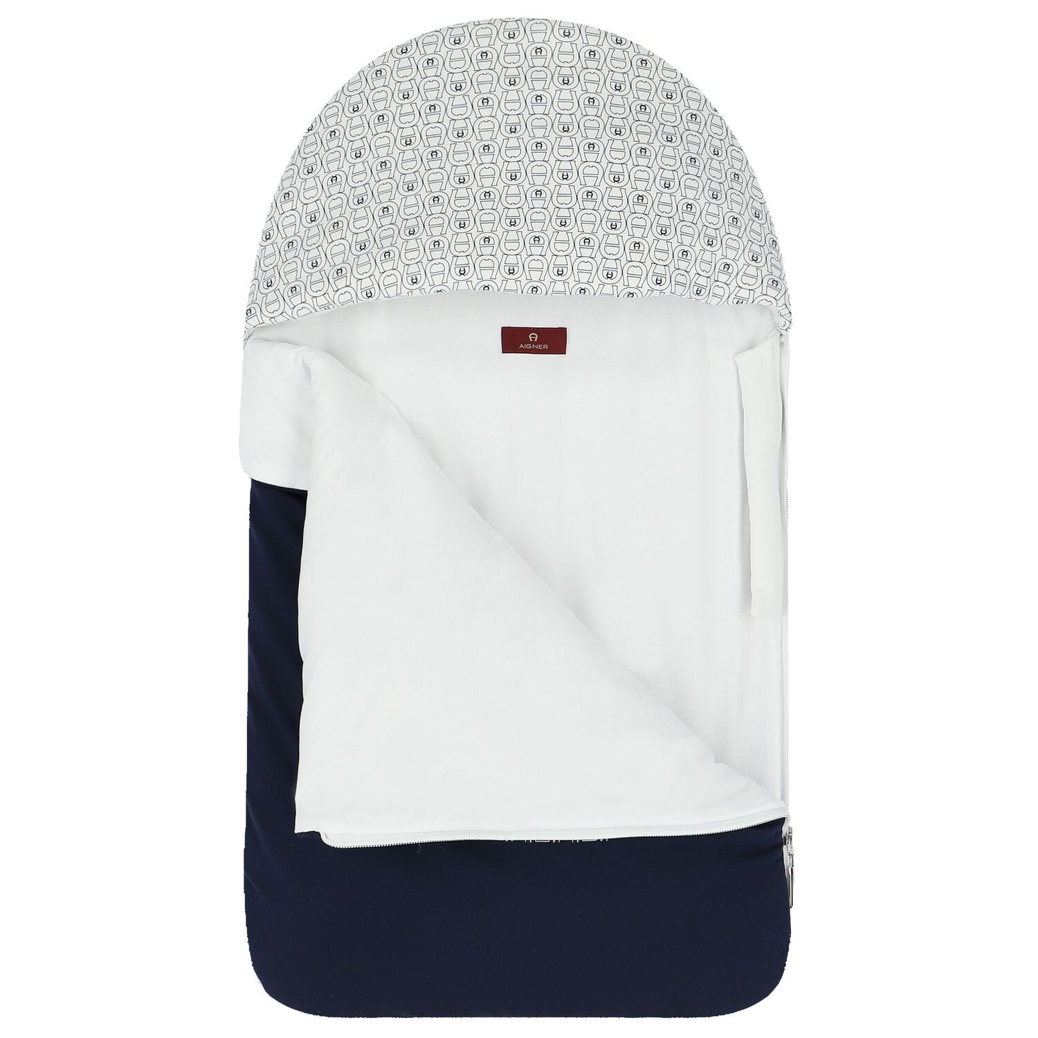 Baby Boys Navy Blue & White Logo Nest, 2, hi-res