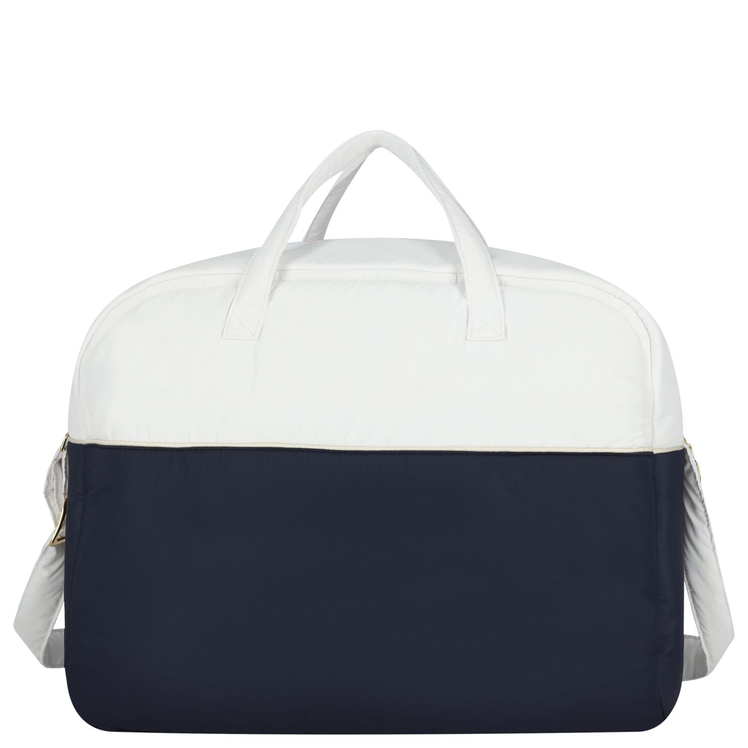Baby Girls White & Navy Blue Logo Changing Bag, 1, hi-res