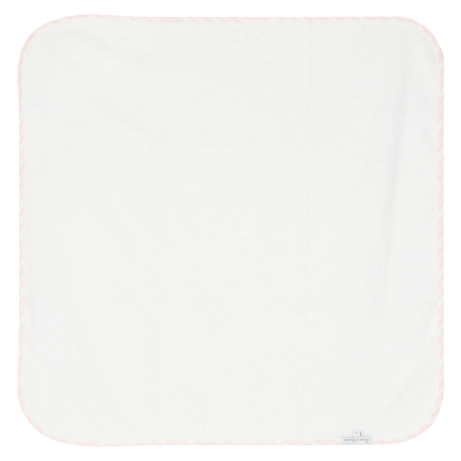 Baby Girls White & Pink Hooded Towel, 1, hi-res