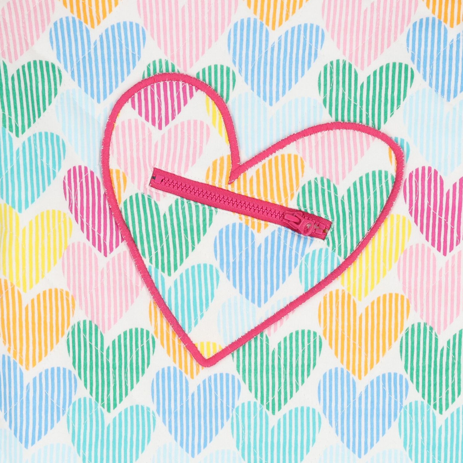 Girls Multi-Coloured Heart Leggings Set, 1, hi-res