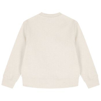 Girls Beige Logo Sweatshirt