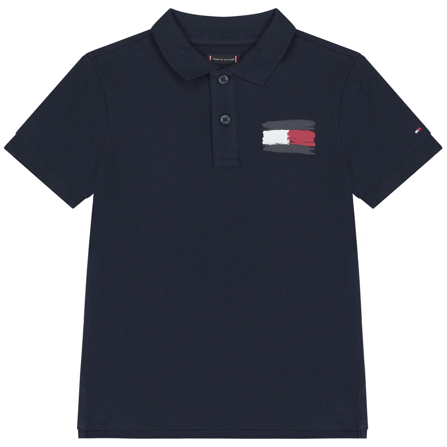 Boys Navy Blue Logo Polo Shirt, 1, hi-res