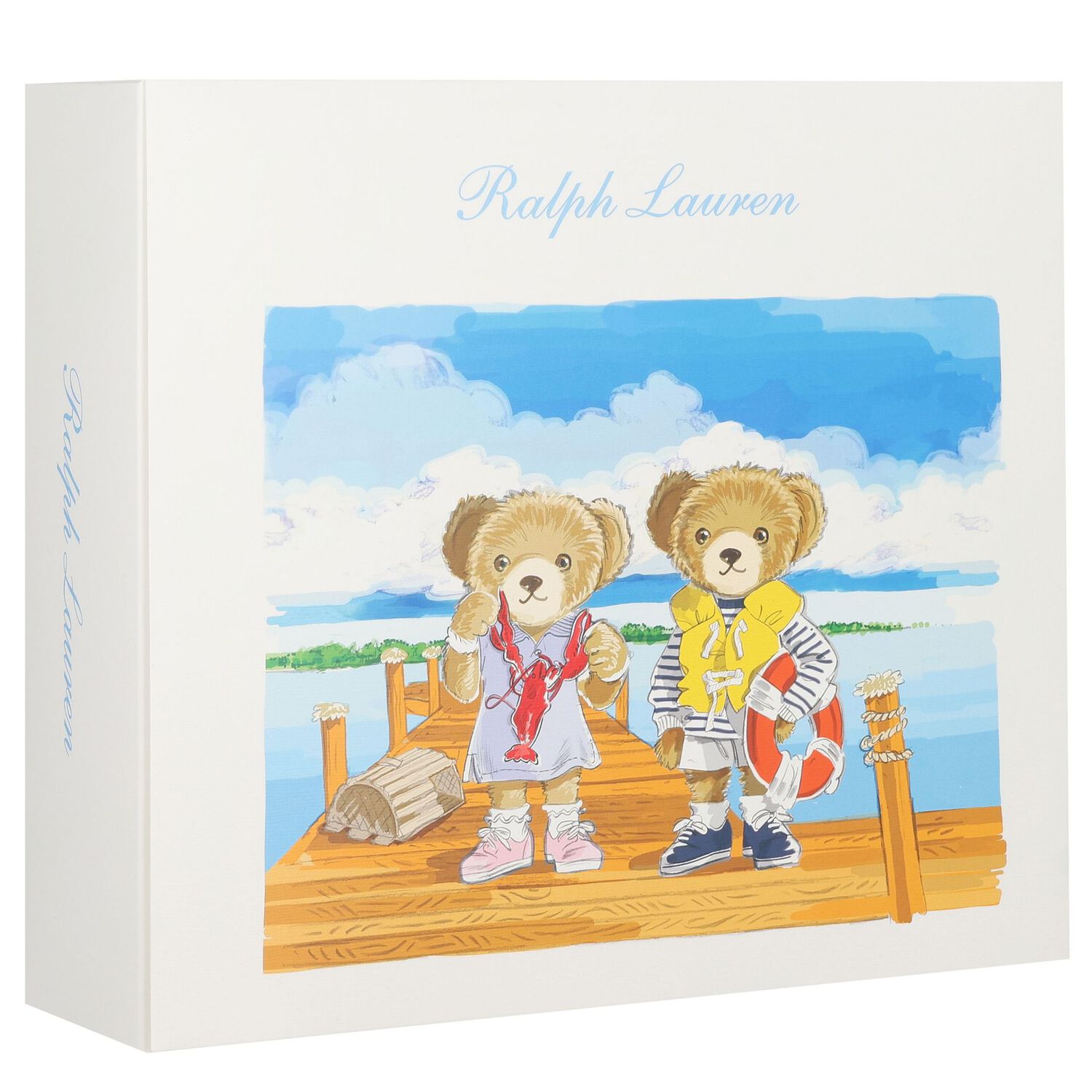 Ivory Cotton Playful Bear Print Baby Gift Set, 1, hi-res image number null