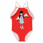 Girls Red Miss Marc Swimsuit, 1, hi-res