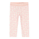 Younger Girls Pink Logo Leggings, 1, hi-res