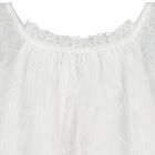 Girls White Scallop Lace Dress, 1, hi-res
