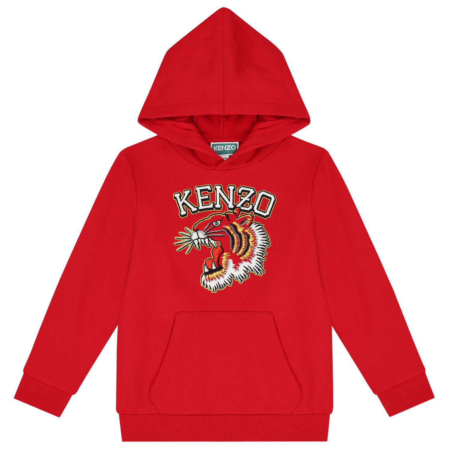 Boys Red Tiger Logo Hooded Top, 2, hi-res image number null