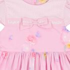Girls Pink Floral Dress, 1, hi-res