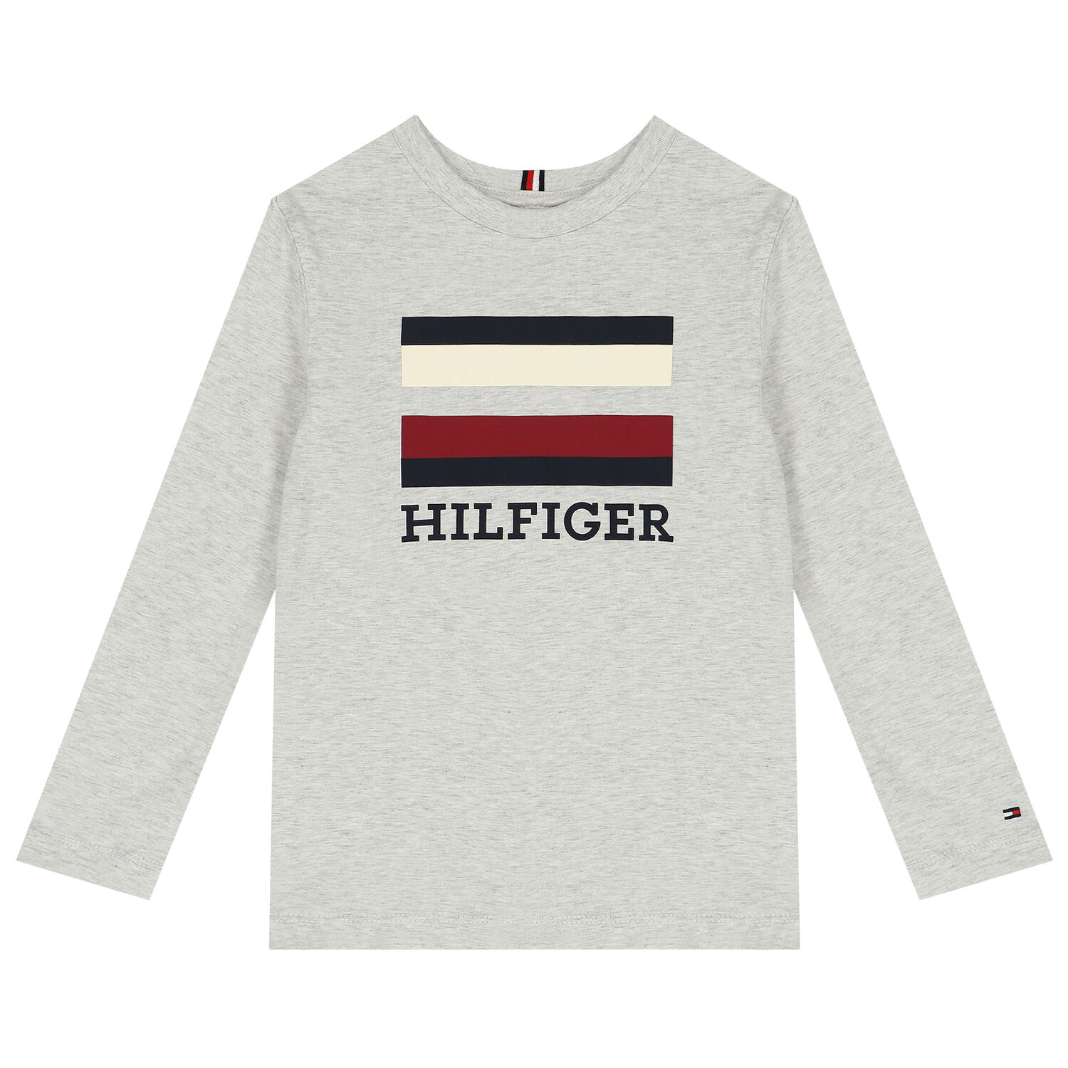 Boys Grey Logo Long Sleeve Top, 2, hi-res